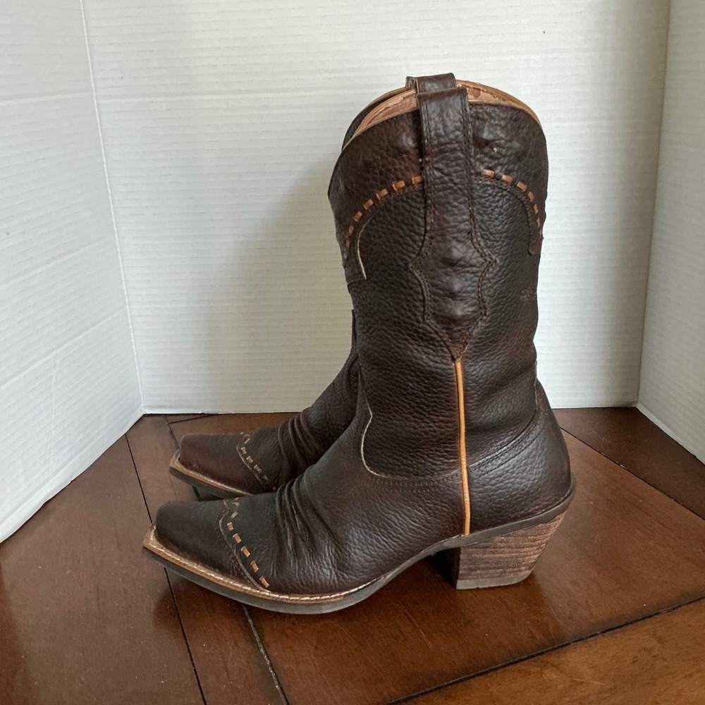 Ariat Brown Leather Western Heeled Boots